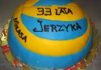 Tort w kształcie piłki do siatkówki