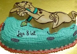 Tort w kształcie Scooby Doo