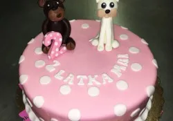 Tort z misiem i kotem