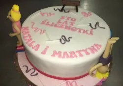 Tort z akrobatkami