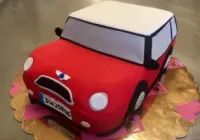 Tort w kształcie samochodu Mini