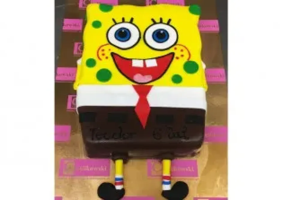 Tort w kształcie SpongeBoba
