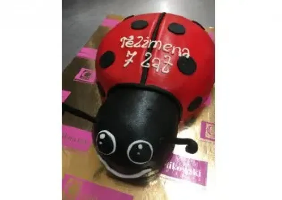Tort w kształcie biedronki