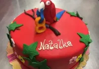 Tort z papugą