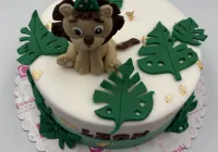 tort z figurka lwa