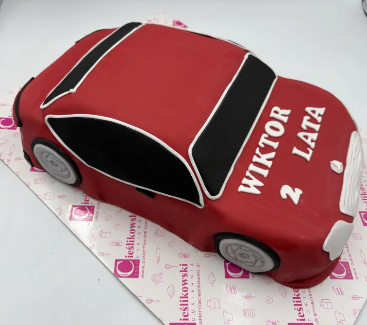 Tort w kształcie Samochodu Mercedes